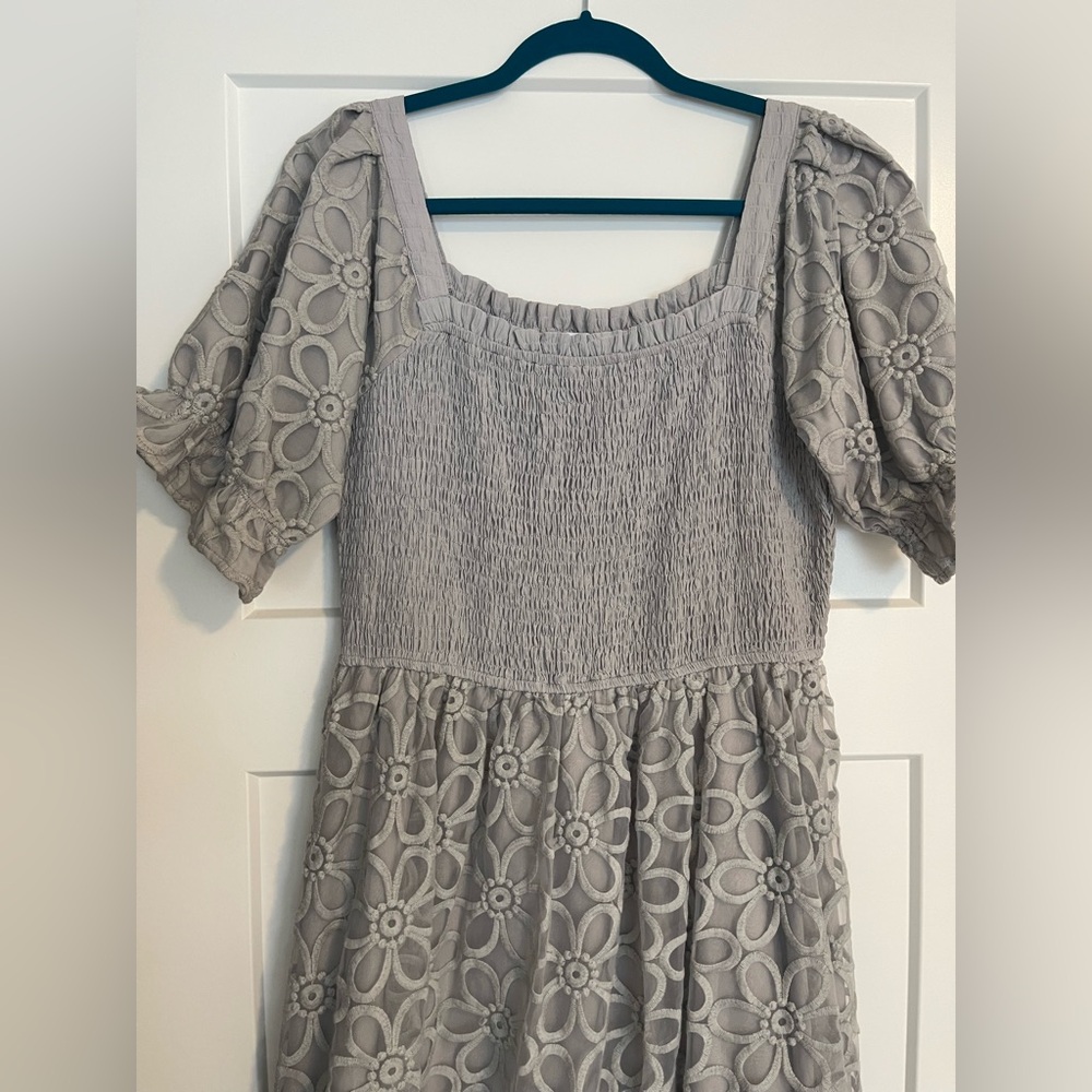 Ivy City Co White Floral Lace Dress - Picture 5 of 7